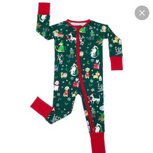 Little sleepies NWT Holiday Hounds 6-12 month zippy